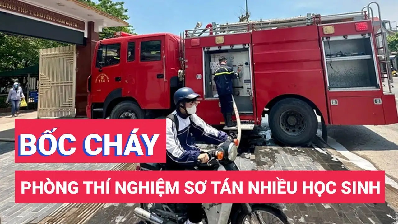 Cháy phòng thí nghiệm trường chuyên Phan Bội Châu