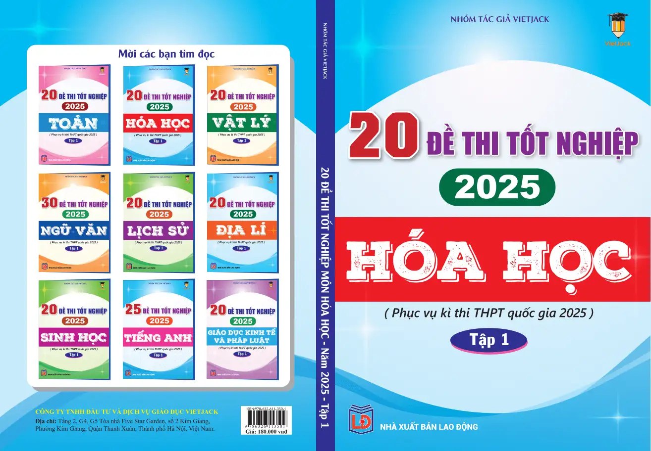 Đề thi thử tốt nghiệp THPT môn Hoá học năm 2025 Đề thi thử tốt nghiệp THPT môn Hoá học năm 2025